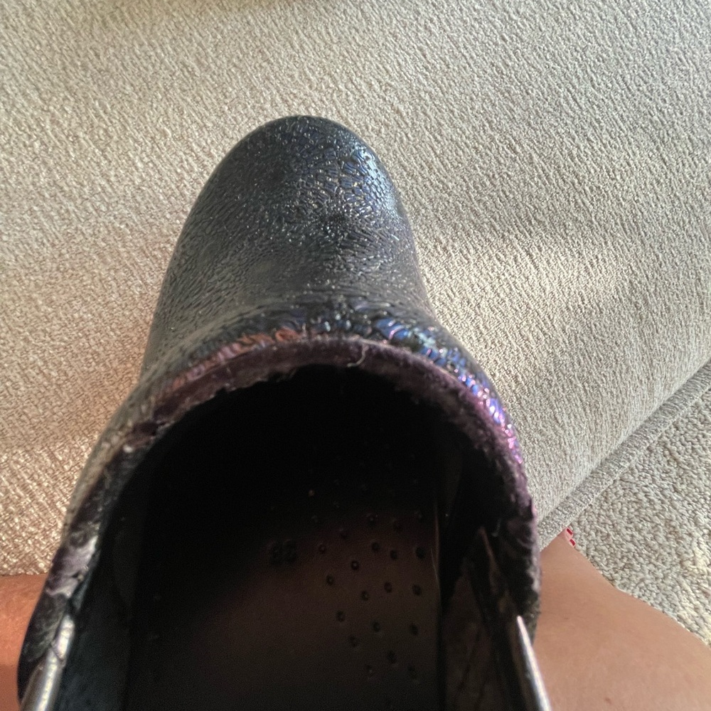 Dansko Blue Patterned Clogs - Picture 4 of 5